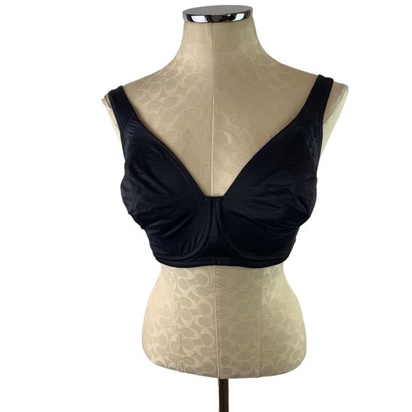 38D Playtex 18 Hour No Poke Underwire Bra Black Style 4698 - Picture 2 of 10